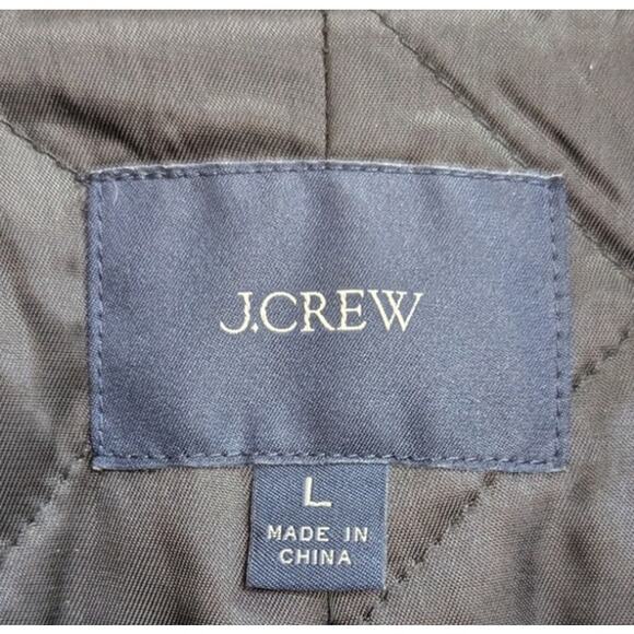 J.Crew Men’s Wool Blend Peacoat Black Size L Classic Double-Breasted Coat - Picture 5 of 5